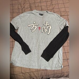 Lucky Brand Layered Thermal Sleeve Graphic Shirt Men’s Medium